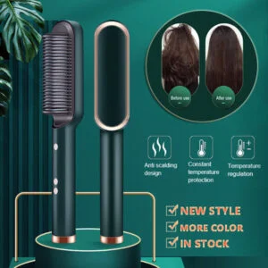 2 In 1 Electric Hair Brush & Straightener