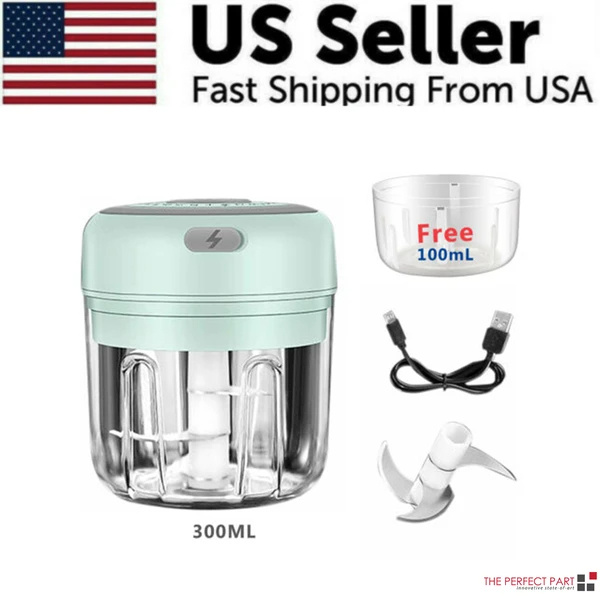2-in-1 Portable Electric Chopper (300ML + FREE 100ML Bowl) - Fast US Shipping